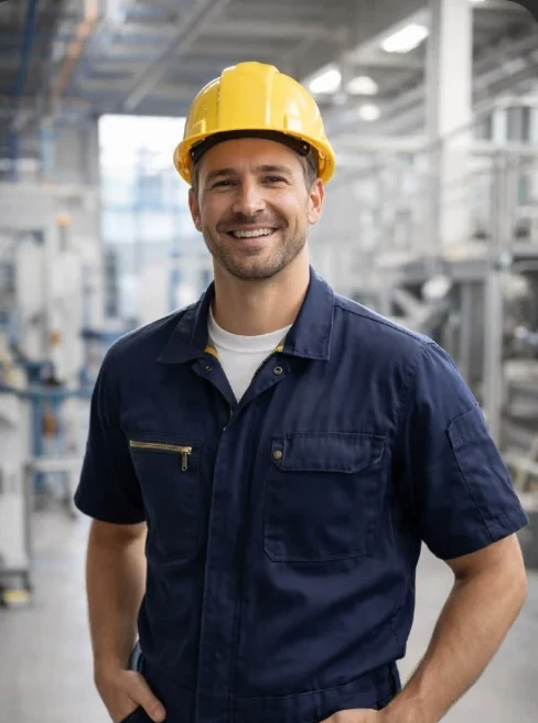 Técnico de NEXTNIVEL LCH con casco y chaleco
